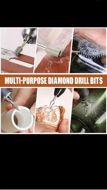 50pc Diamond Burr Grinding head. Lapidary, wood, stone.