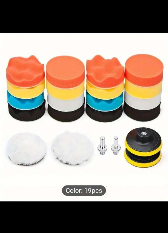 [SALE] 19pcs 3-inch Car Polishing Kit, Sponge Disc Set