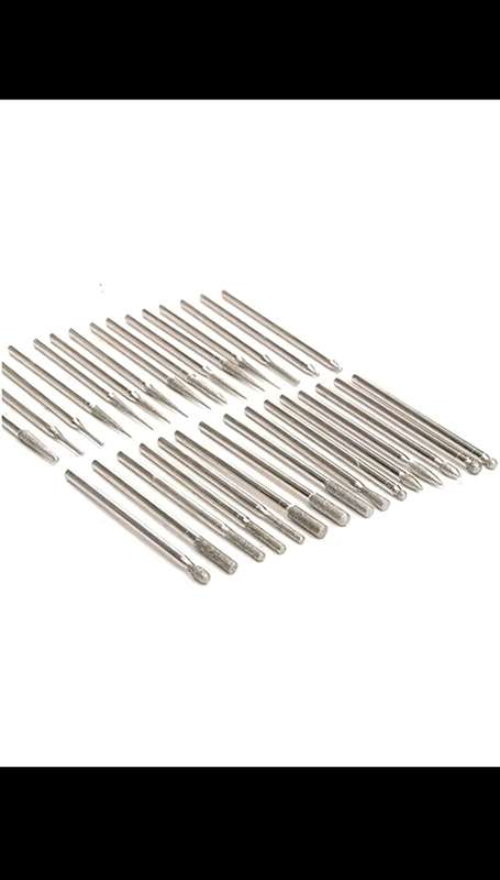 30pc diamond drill bits for any material. Stone, glass, metal, wood, plastic.