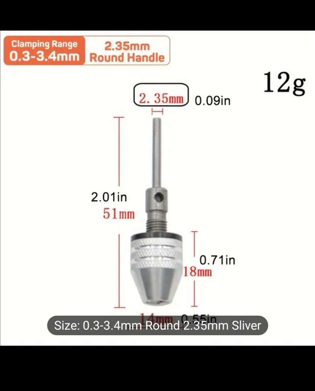 1pc Keyless Drill Chuck Impact Driver Adapter 1/4 ''. Hex Shank Drill Arrow Bit Tool Quick Change