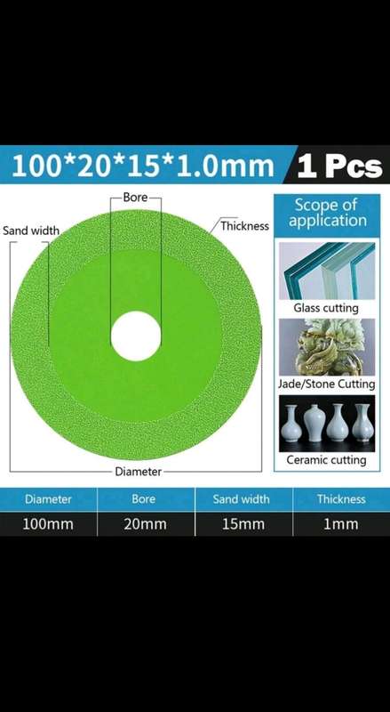 100mm Ultra-Thin Glass Cutting Disc  Precision Cutting for Glass, Ceramics, and More!