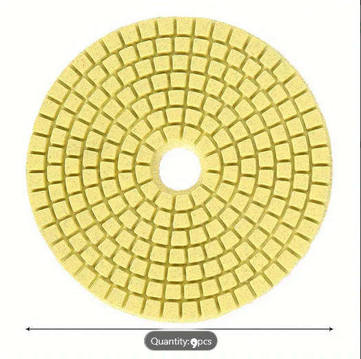 9pcs 4 Inch Diamond Polishing Pads Set Wet Dry Polishing Pad Kit, 50 to 3000.