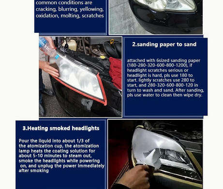 500ml Vapor Headlight Restoration Kit  Professional Grade Clarity