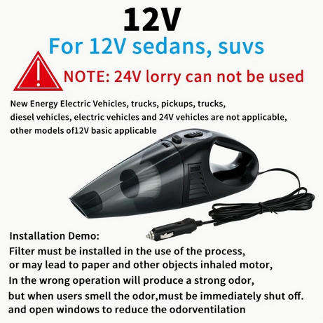  Portable Car Cleaner  Strong Suction, Wet & Dry Use!   Mini Handheld Vacuum