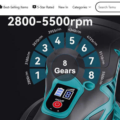 7-Piece Wireless Mini Polisher Kit  5500RPM | 8-Speed Adjustable | Cordless Power!