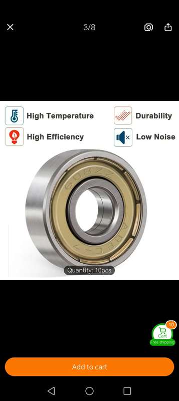 608ZZ Ball Bearings (8x22x7mm)