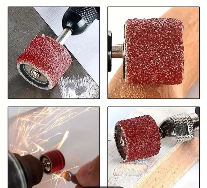 11pc Rotary Tool Sanding Drum Set  Versatile Abrasive Kit for Wood, Metal, Gemstones & More!