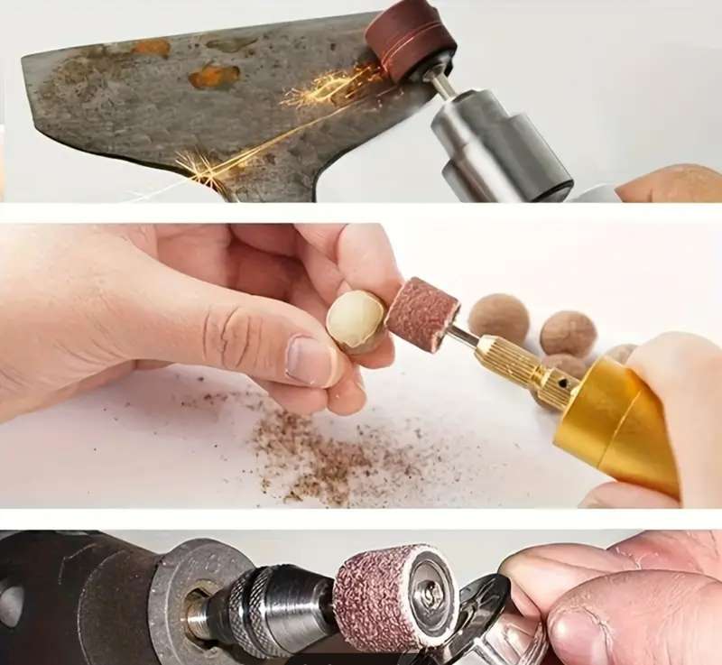 11pc Rotary Tool Sanding Drum Set  Versatile Abrasive Kit for Wood, Metal, Gemstones & More!