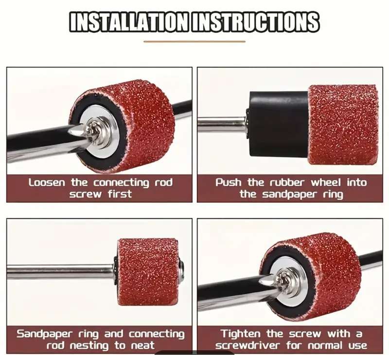 11pc Rotary Tool Sanding Drum Set  Versatile Abrasive Kit for Wood, Metal, Gemstones & More!