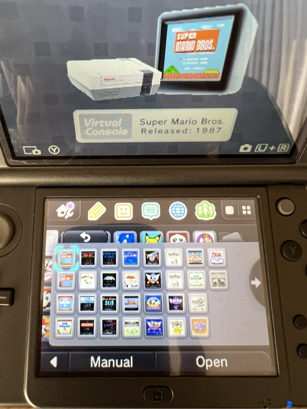 Nintendo New 3DS XL with Custom Firmware, 128GB microSD, 56 Games, Boxed + Charger