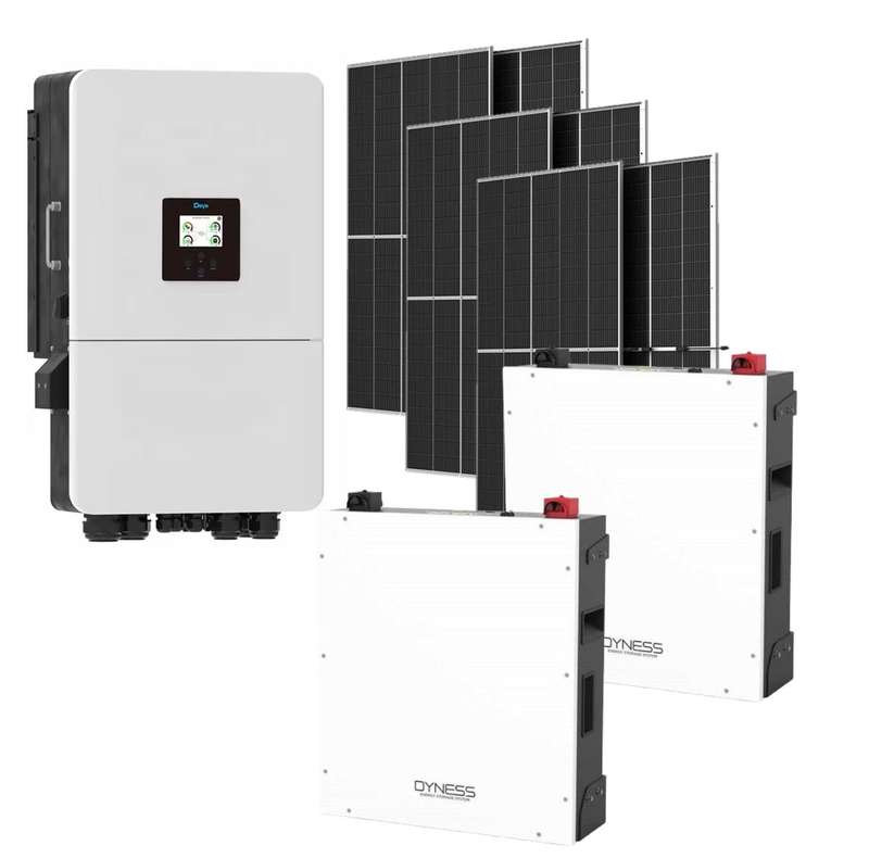 Deye 8KW Battery and Inverter Combo 2 X Dyness 5.12KWh Lithium Batteries Plus 6 X 615w JA Solar Pane