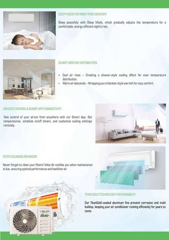 Volta smart inverter aircon 12,000BTU/including installation