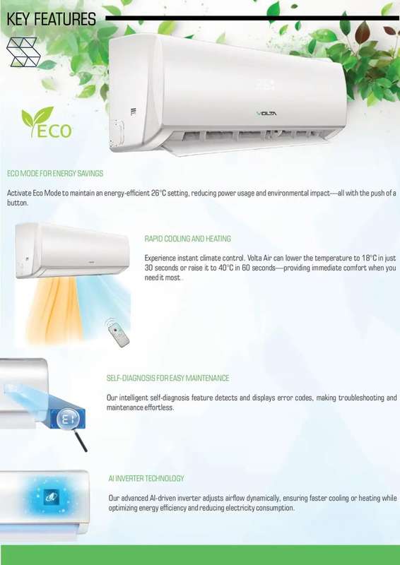 Volta 18000BTU smart inverter aircon includes installation