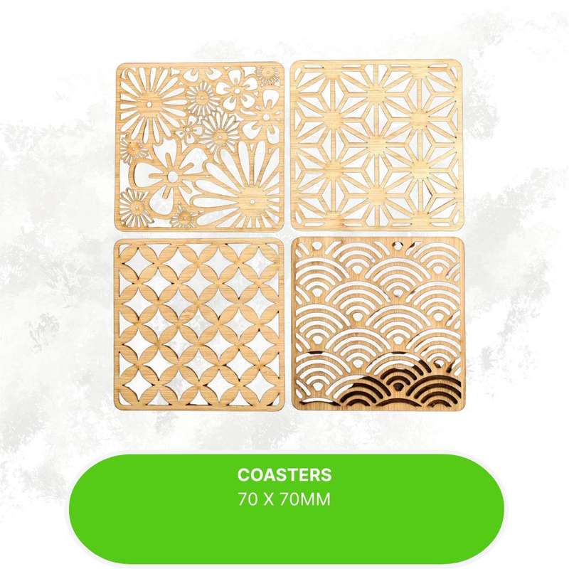 Laser Cut Coasters (Set of 8)