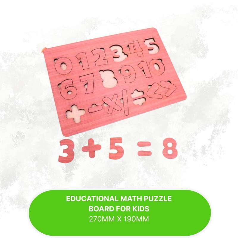 Math Puzzle Board For Kids