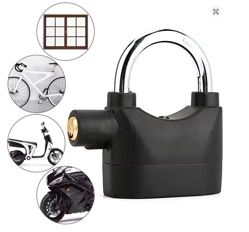 Smart 110dB Siren Alarm Padlock Alarm Lock For Motorcycle Bike Bicycle Doors Windows Security
