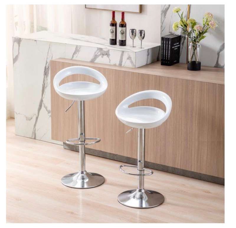 Bar Stools - White and Orange ONLY