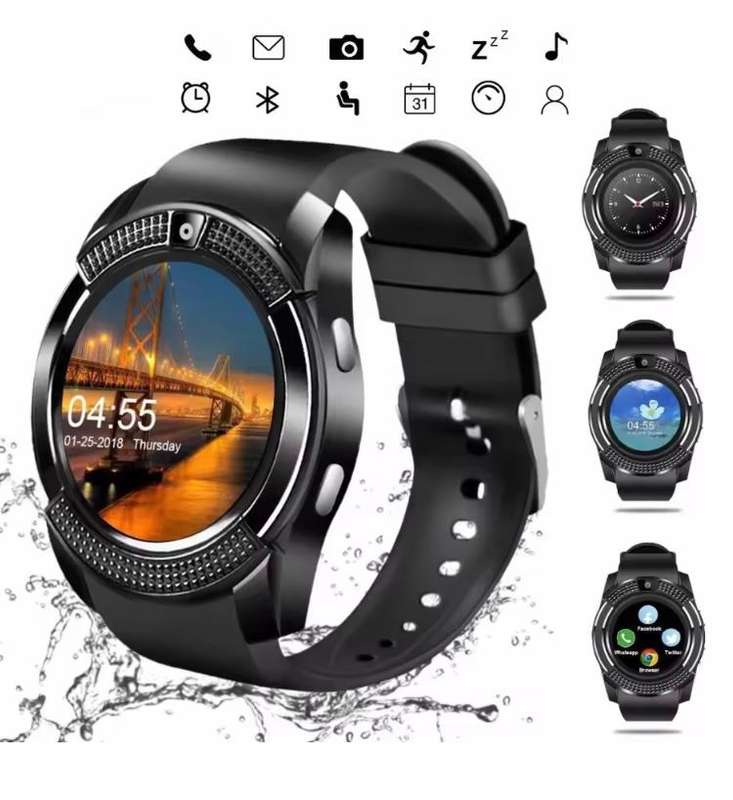Bluetooth V8 Smart Watch Sports Fitness - White,Pink and Black Available - Please advise colour !!!!