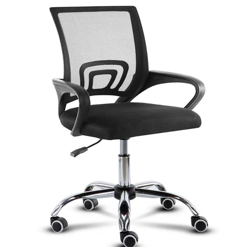 Office Chair Mid-Back Computer Chair Work Chair - Black