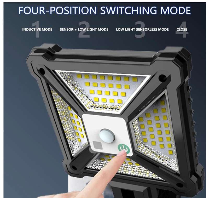 Solar Outdoor Lights Motion Sensor Solar Powered Lights IP65 3 Modes Wall Security Lights for Fence