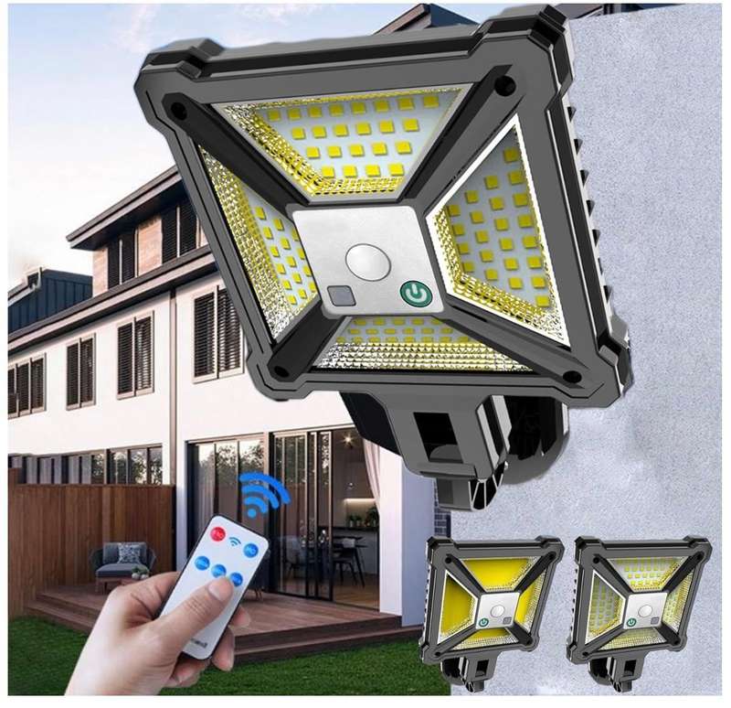 Solar Outdoor Lights Motion Sensor Solar Powered Lights IP65 3 Modes Wall Security Lights for Fence