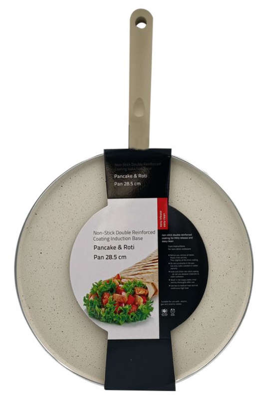 Continental Homeware Cream 28.5cm Non-Stick Pancake, Pizza & Roti Pan