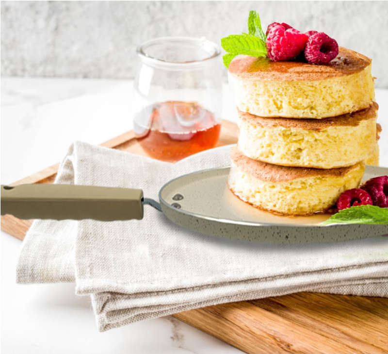 Continental Homeware Cream 28.5cm Non-Stick Pancake, Pizza & Roti Pan