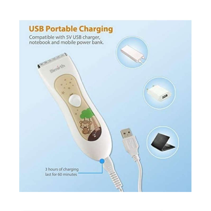 Bimirth Toddler & Kids Waterproof Rechargeable Hair Clippers with Accessories