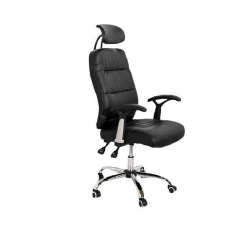 SMTE 309 - Reclining Office PU Leather Chair with Head & Arm rests - Black