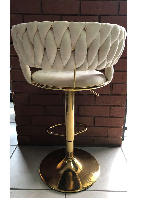 8618 G white bar chair
