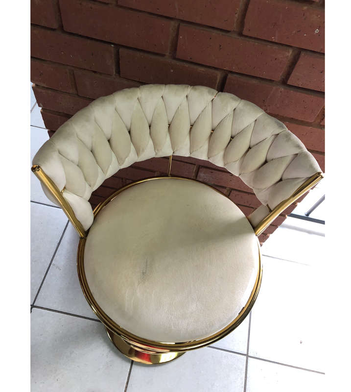 8618 G white bar chair