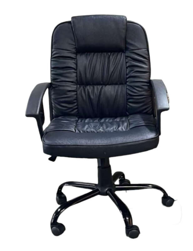 Smte - Executive Leather Office Chair-Black 8612