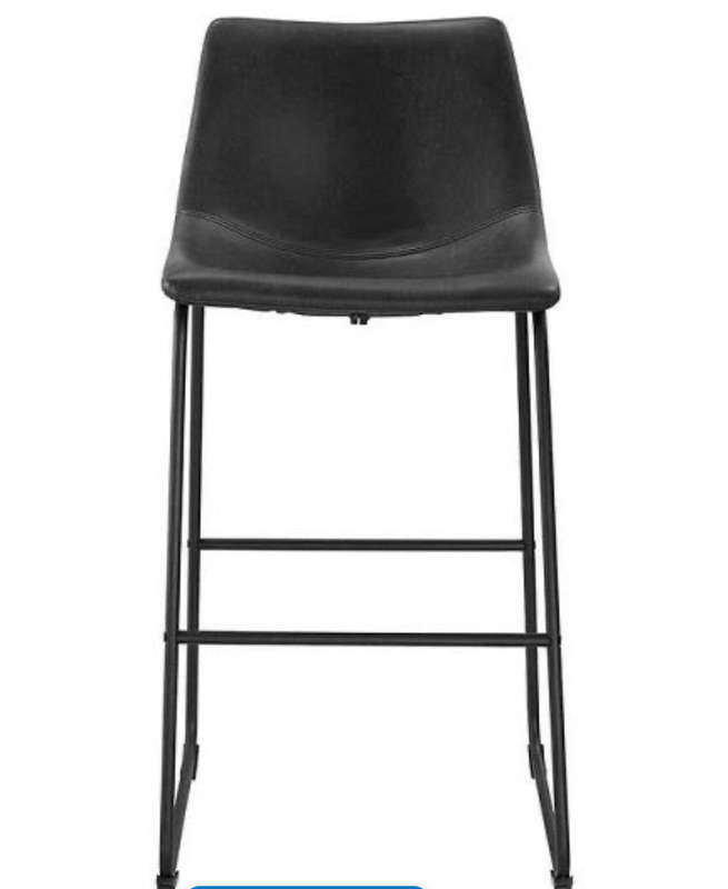 Black Faux Leather Barstool - Secondhand/Demo Unit !!!!