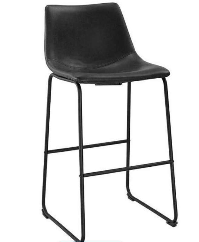 Black Faux Leather Barstool - Secondhand/Demo Unit !!!!