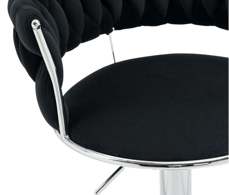 Modern Velvet Wave Hollow Barstools