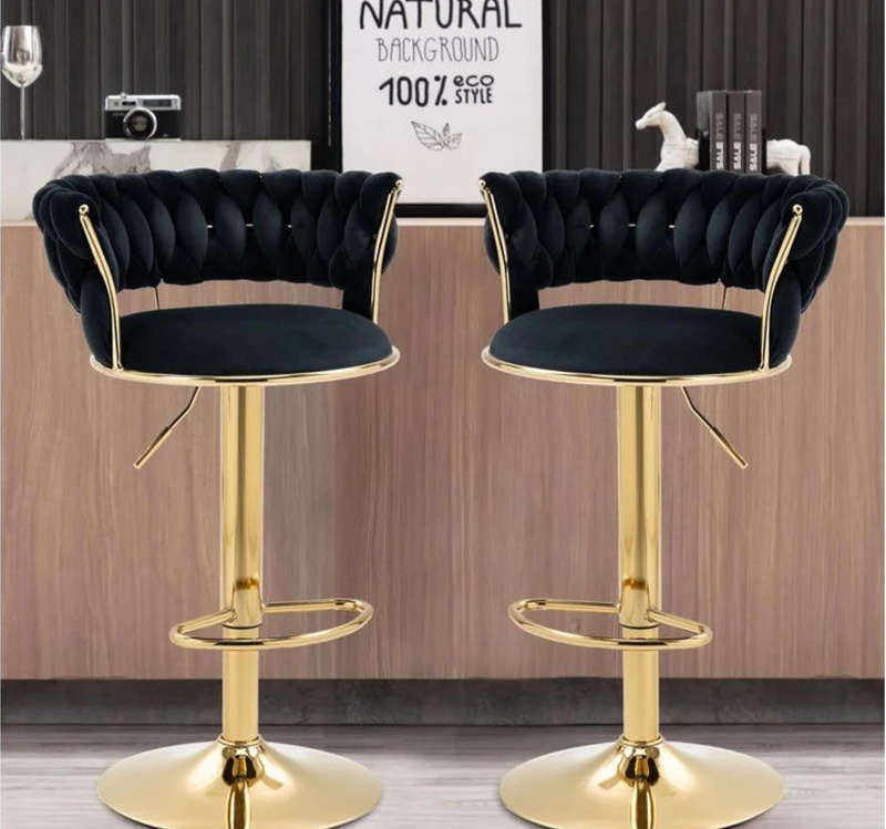 Velvet Swivel Luxury Bar Stool - Secondhand/Demo Unit!!!!