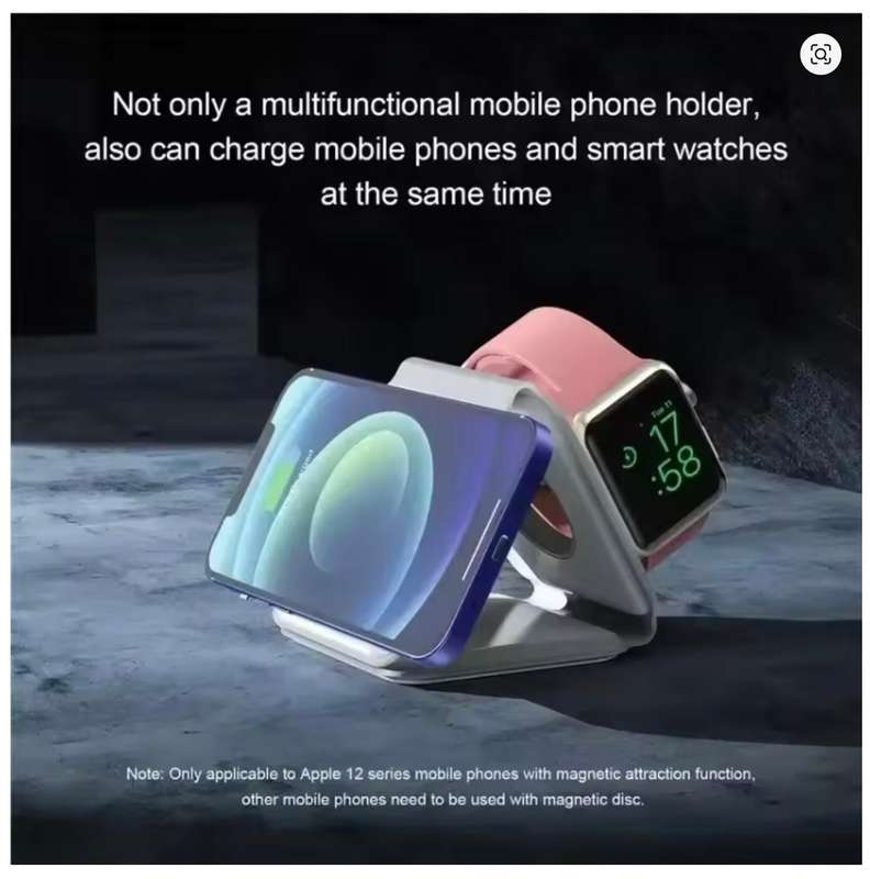3 in 1 Magnetic Wireless Charger Pad for iPhone 15 14 13 12 Pro Max Apple Watch 9 8 AirPods Chargers