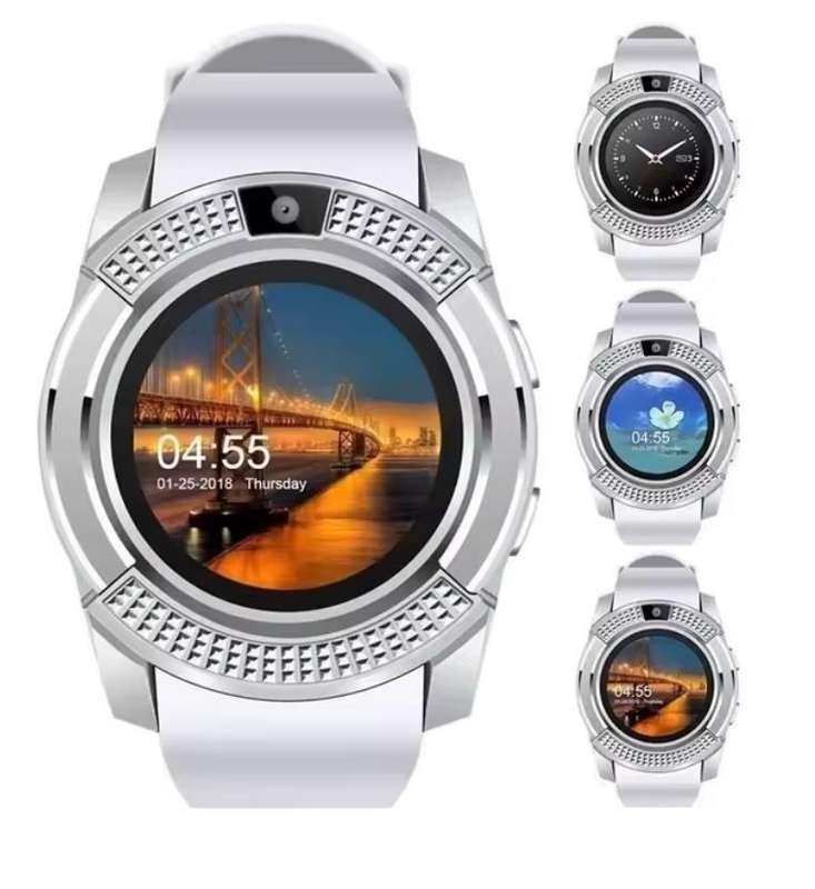 Bluetooth V8 Smart Watch Sports Fitness - White,Pink and Black Available - Please advise colour !!!!