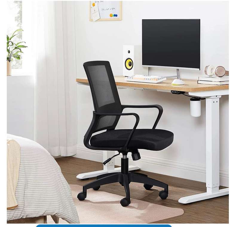 Mesh Fabric Office Chair - Black