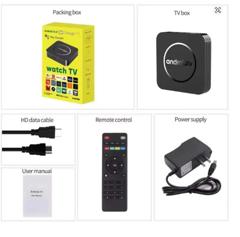 Q3 Android 14 TV Box 8K Set Top Box Allwinner H3 HD 4K 2.4G Wifi 4GB