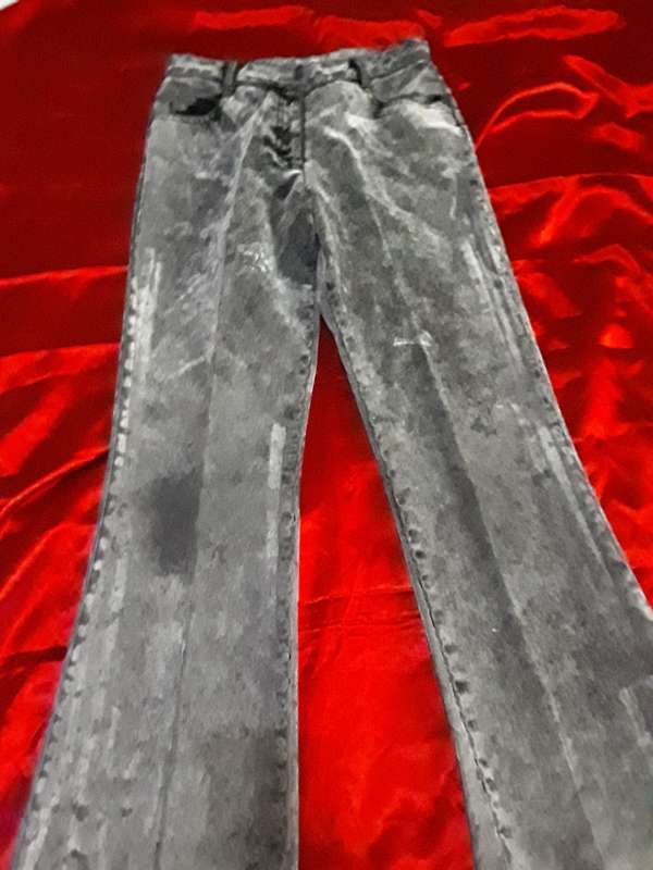 DENIM PANTS WITH VELVET TEXTURE