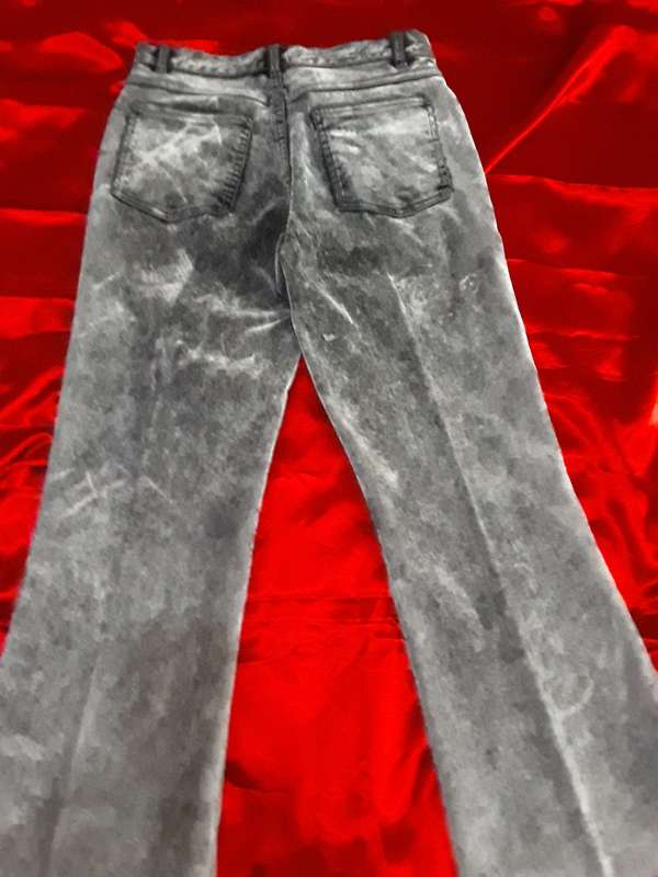 DENIM PANTS WITH VELVET TEXTURE
