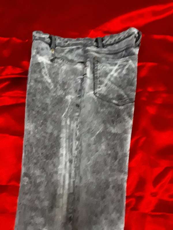 DENIM PANTS WITH VELVET TEXTURE