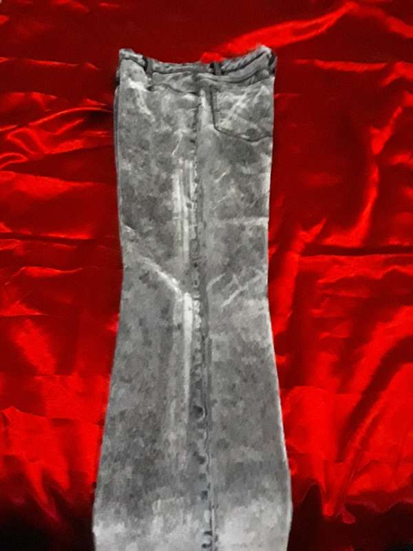 DENIM PANTS WITH VELVET TEXTURE