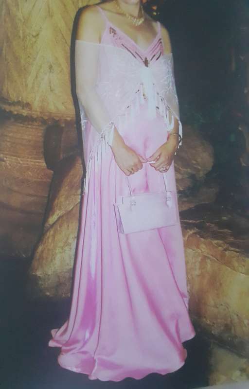 EVENING DRESS AND HANDBAG