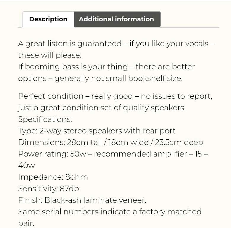 MORDUANT-SHORT BOOKSHELF SPEAKERS MODEL MS10