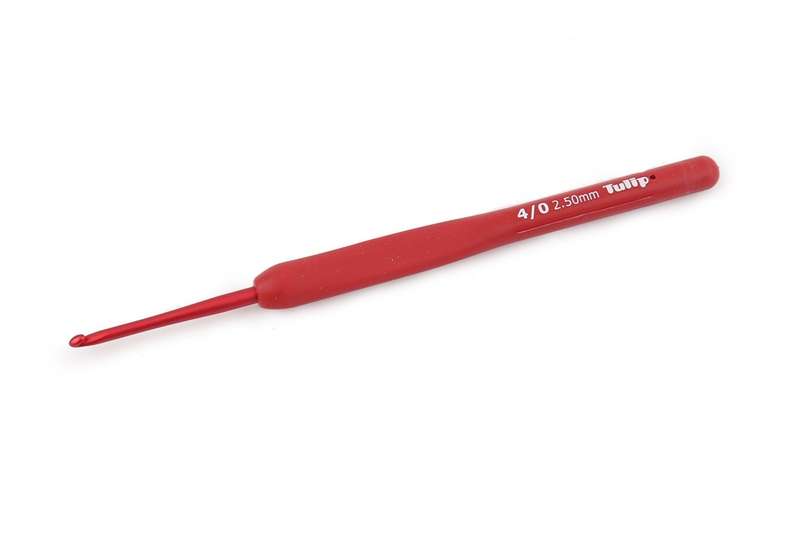Tulip Etimo Red Softgrip Crochet Hook (2.5mm) Rubber Handle
