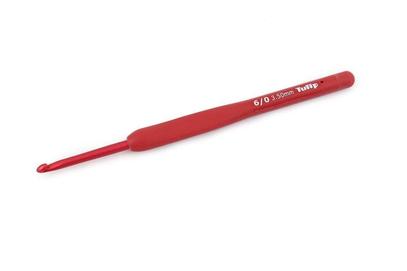 Tulip Etimo Red Softgrip Crochet Hook (3.5mm) Rubber Handle