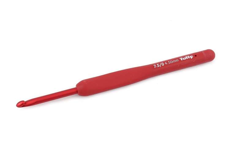 Tulip Etimo Red Softgrip Crochet Hook (4.5mm) Rubber Handle