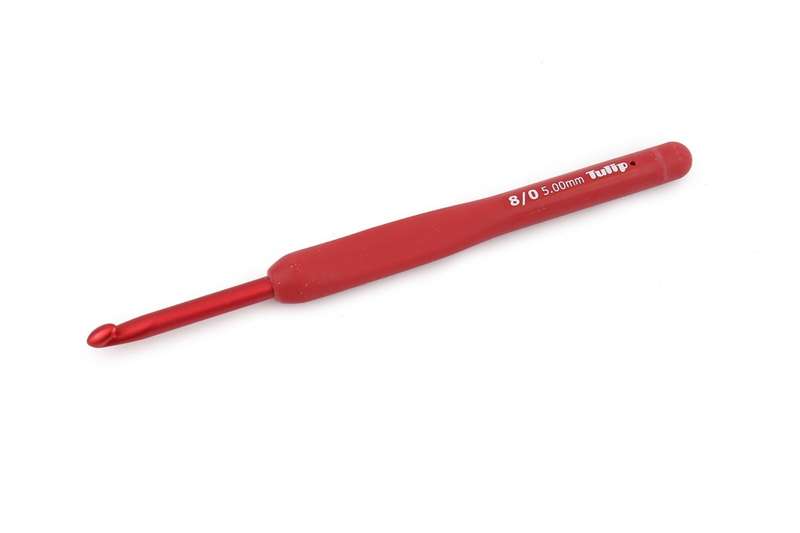 Tulip Etimo Red Softgrip Crochet Hook (5mm) Rubber Handle